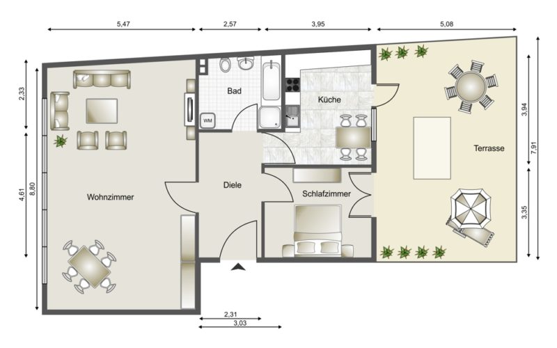 Grundriss 1 OG